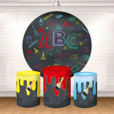 Tafel ABC Bunt Muster Runden Hintergrund Bausatz